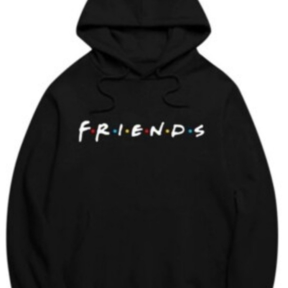 Black Friends Hoodie- Large